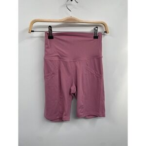 Matte Fitness Seasonless Biker Shorts Women XS Pink High-Waisted Performance NWT